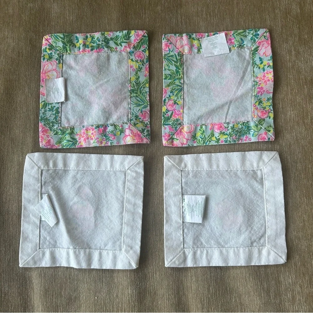 Lilly Pulitzer Fruity  Flamingo Cocktail Napkins Set of 4